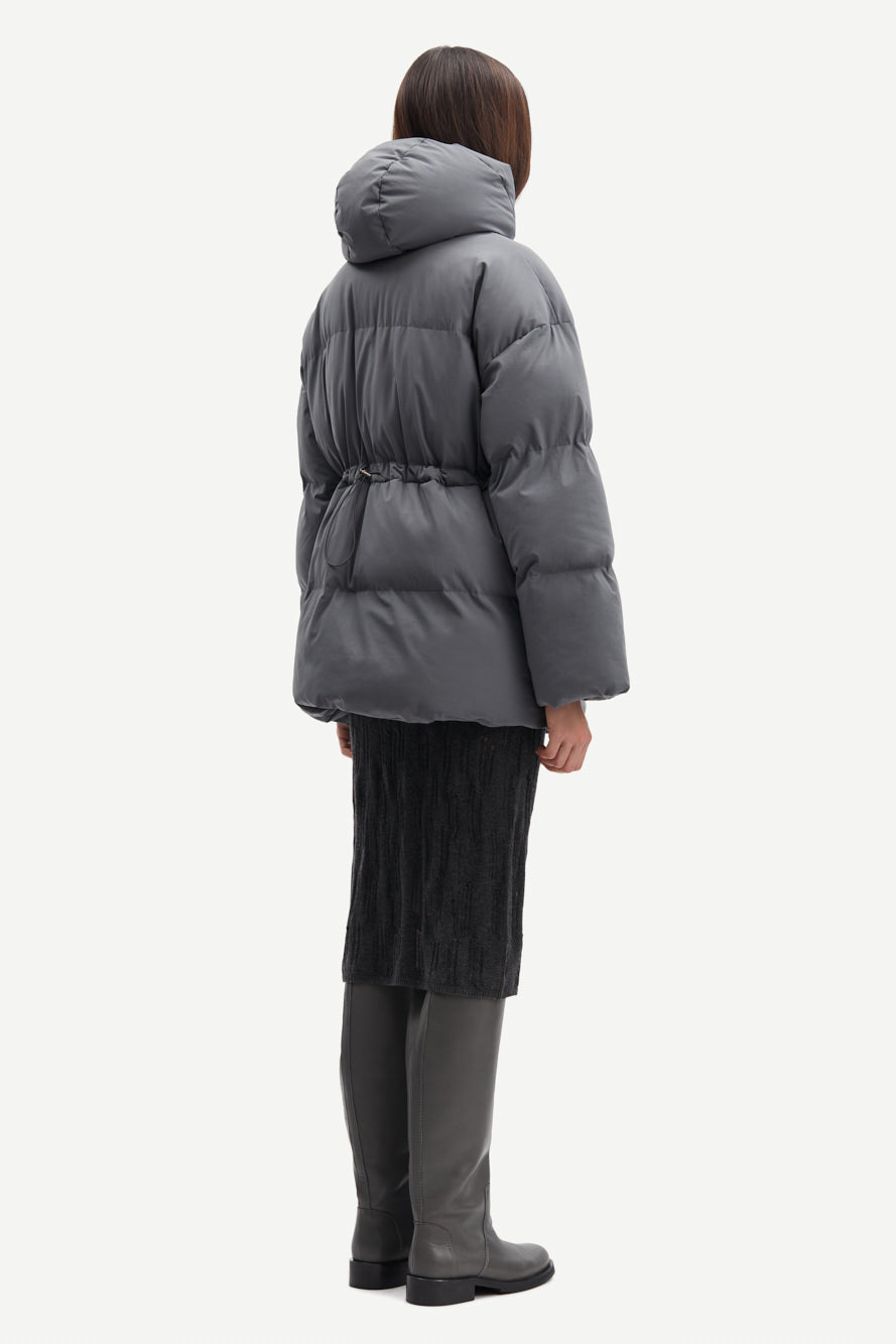 Hana Drawstring Coat | Iron Gate