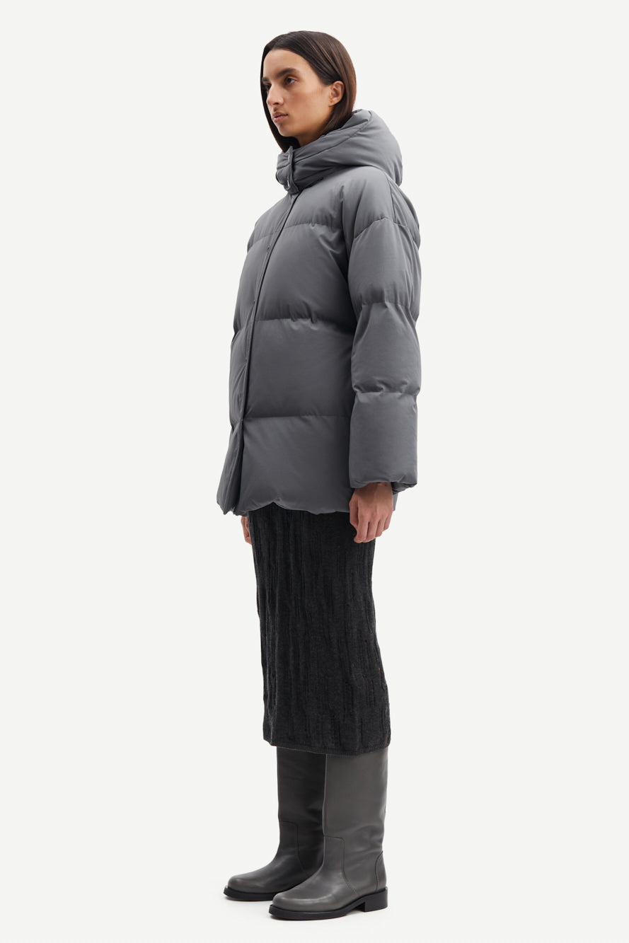 Hana Drawstring Coat | Iron Gate