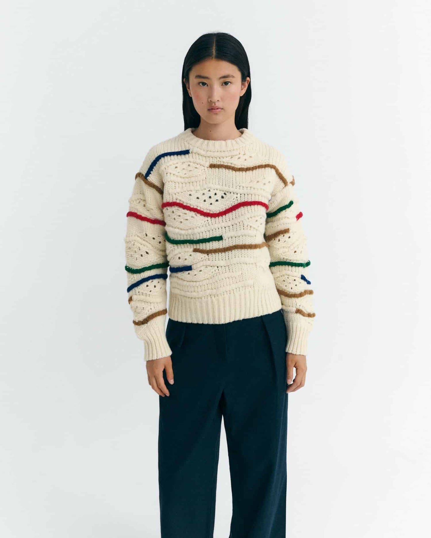 Candela Macarame Sweater | Multicolor