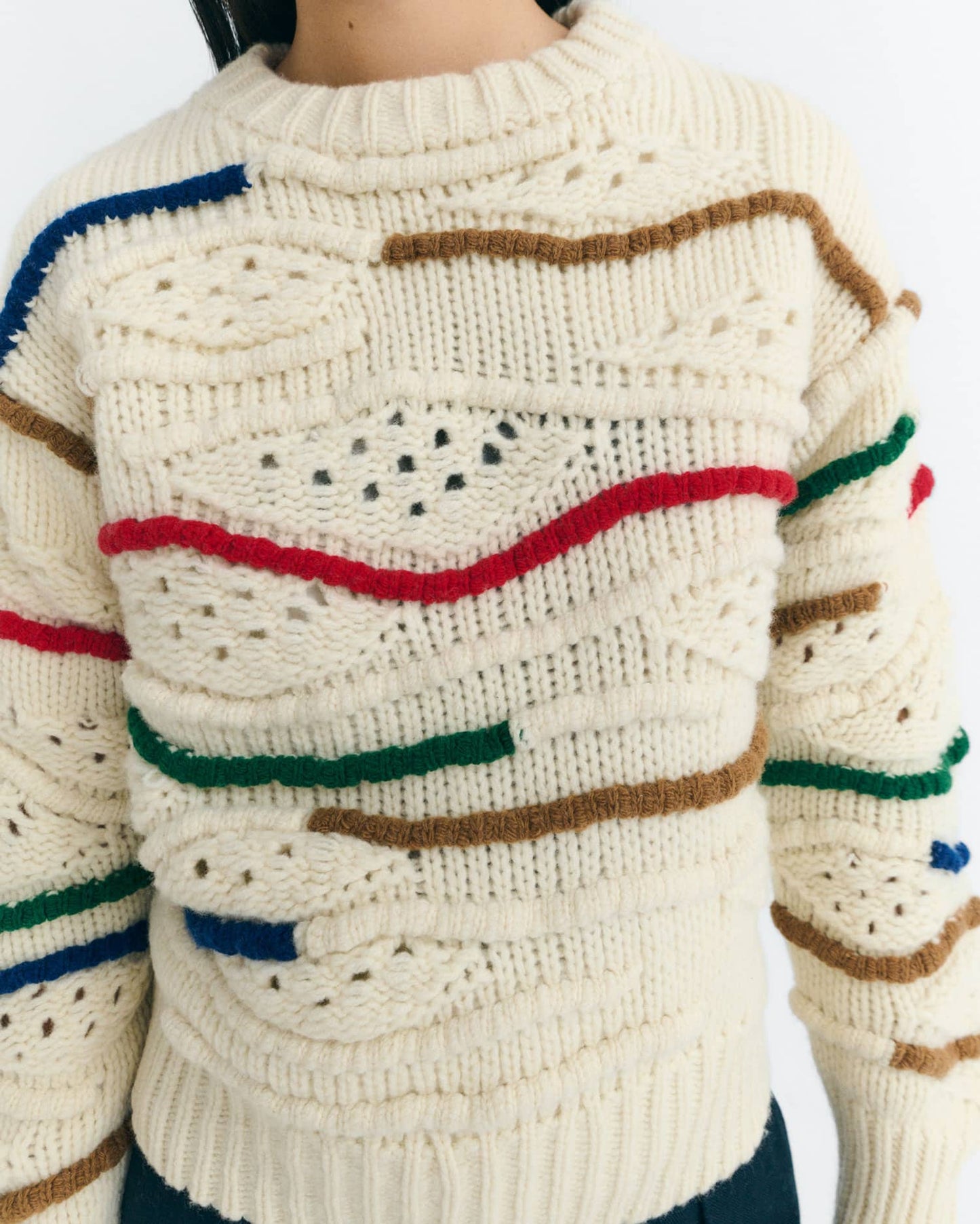 Candela Macarame Sweater | Multicolor