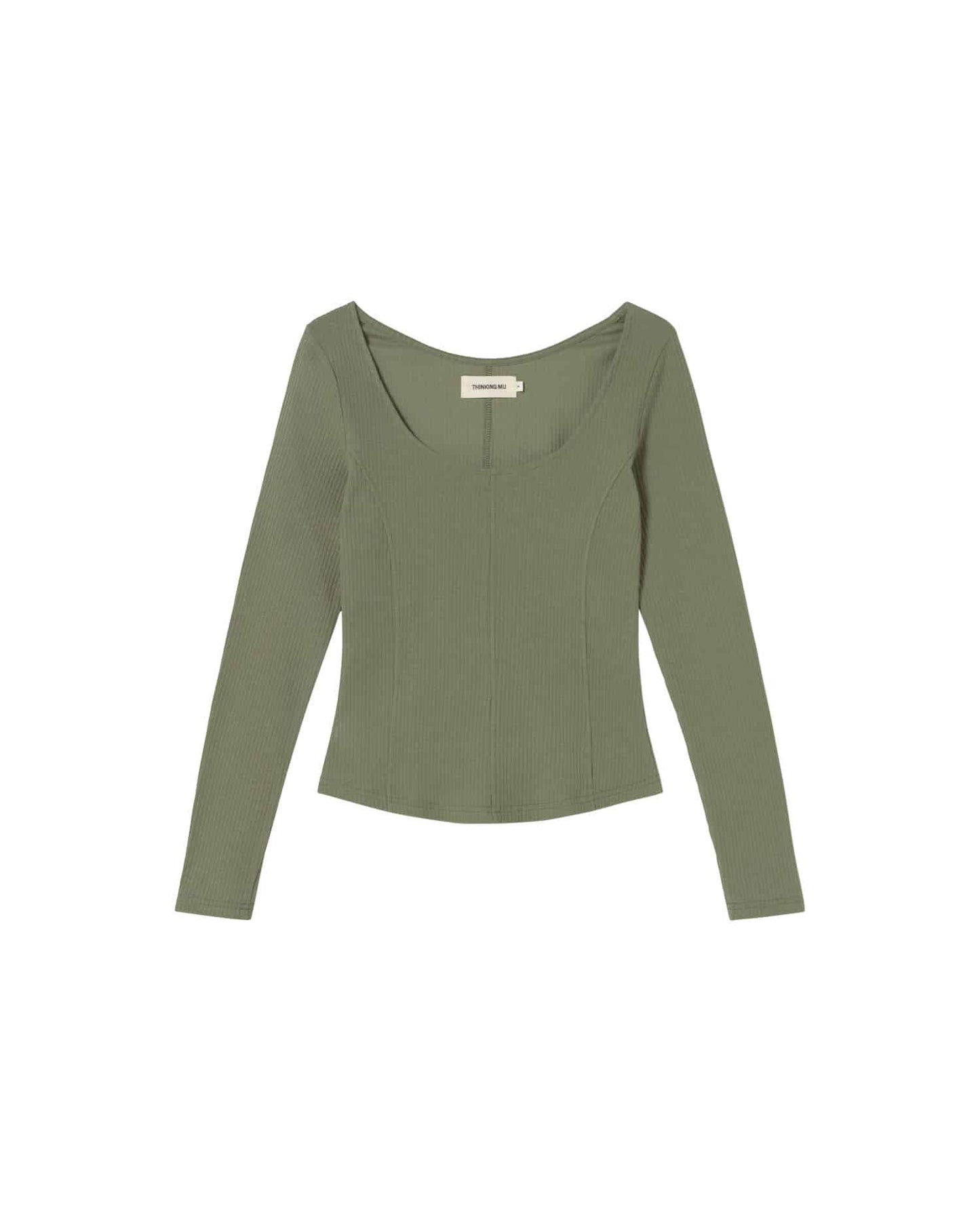 Nadia Boat Neck Top | Eucalyptus
