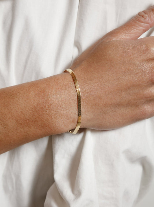 Herringbone Bracelet | Gold