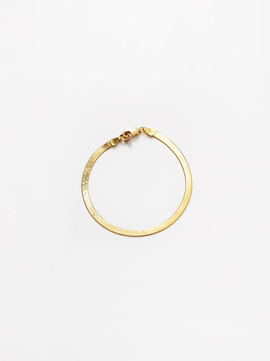 Herringbone Bracelet | Gold