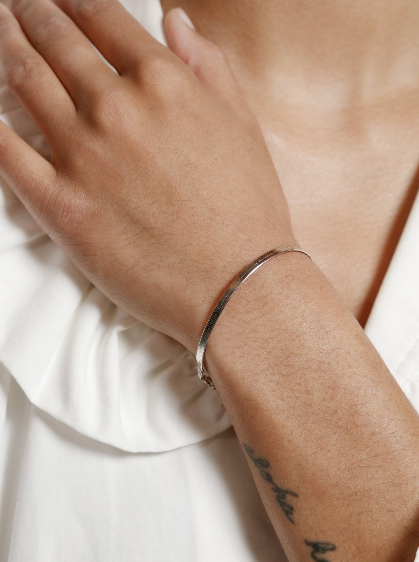 Herringbone Bracelet | Sterling Silver