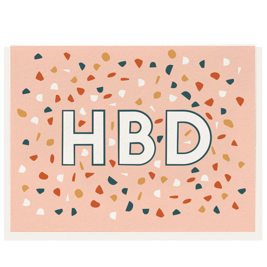 HBD Terrazzo Card