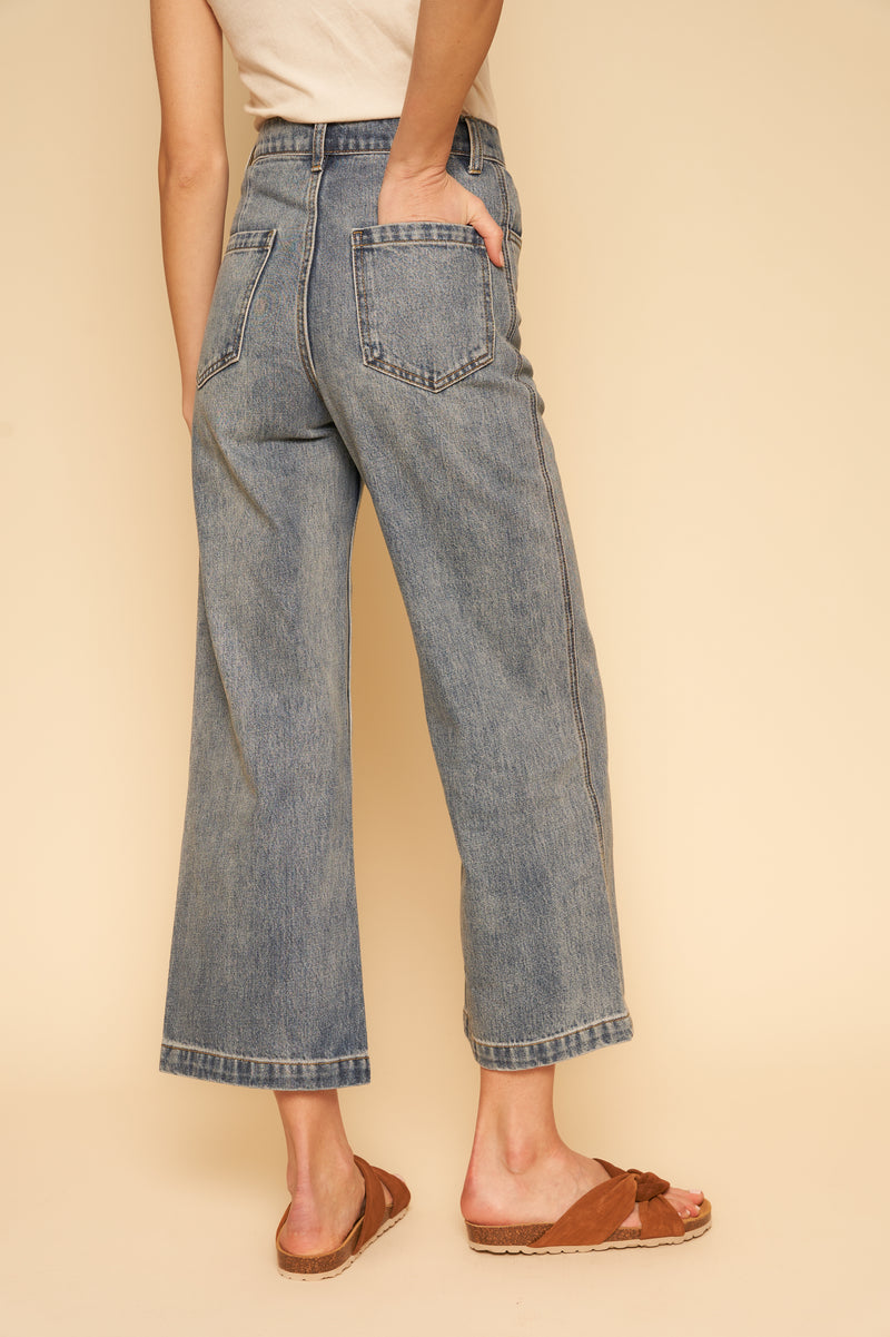 Denim Flora Pant | Light Wash