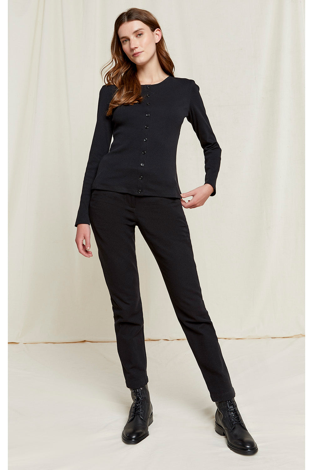 Edie Rib Top | Black