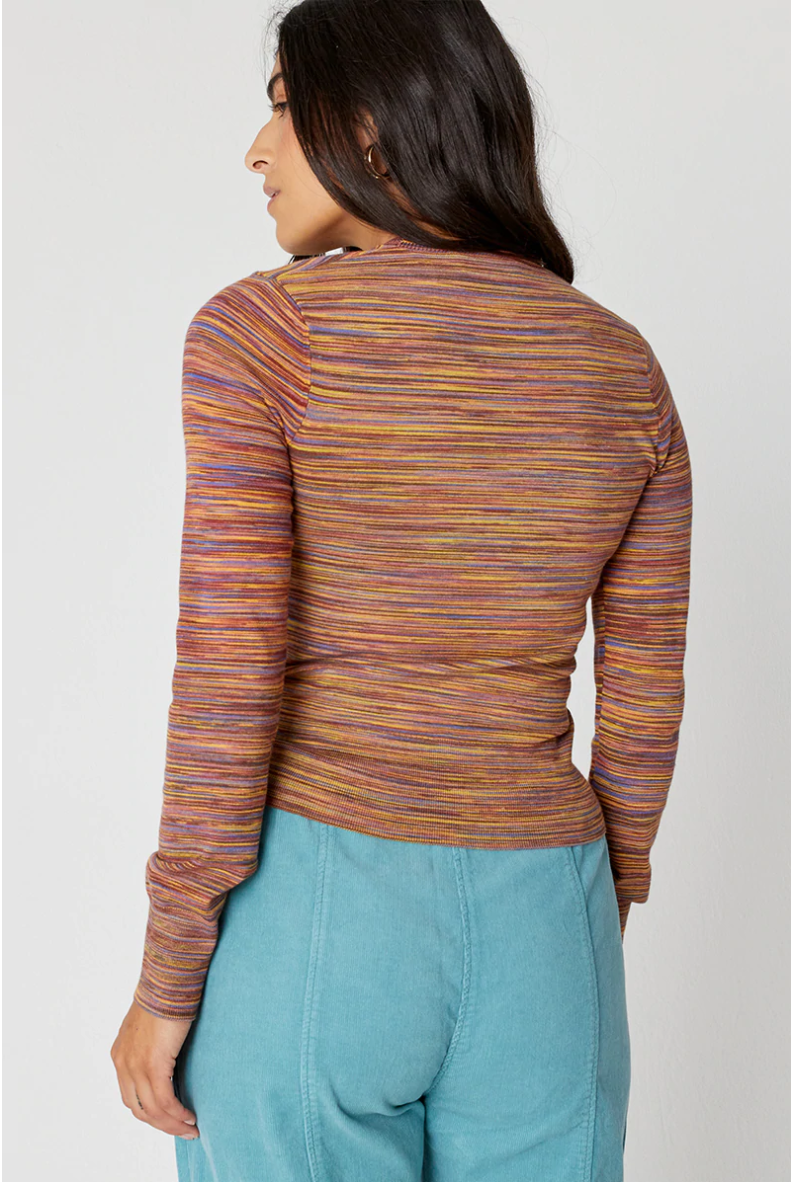 Knit Palm Tree Crew Neck | Chili