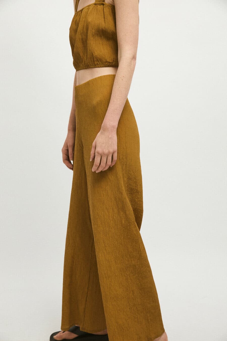 Agustina Silk Trousers | Mustard