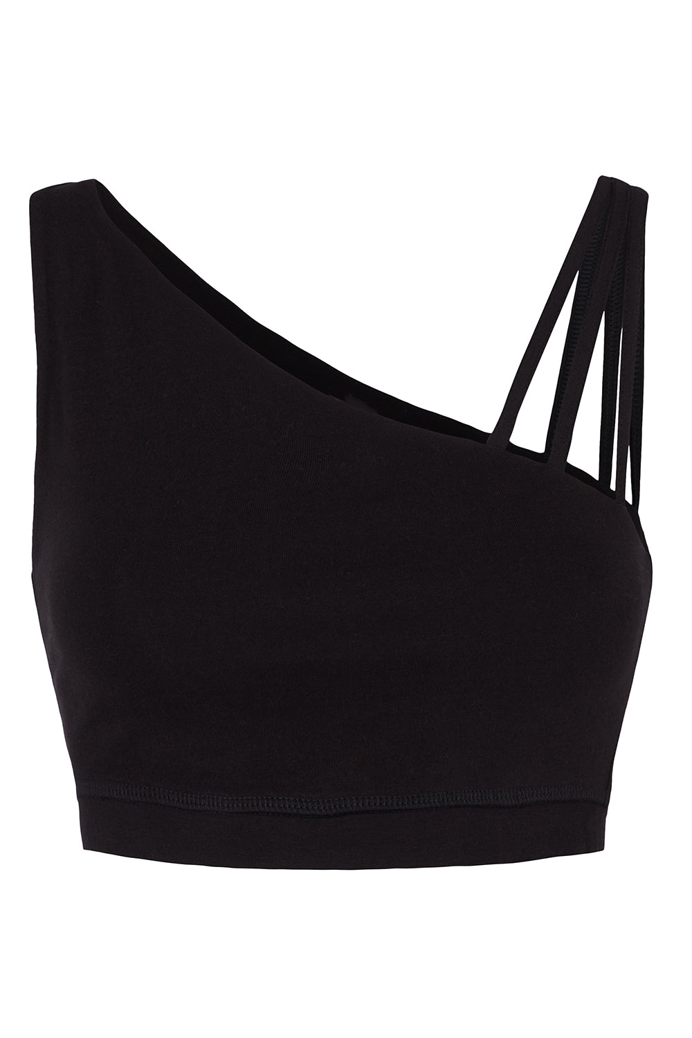 Asymmetric Yoga Top | Black