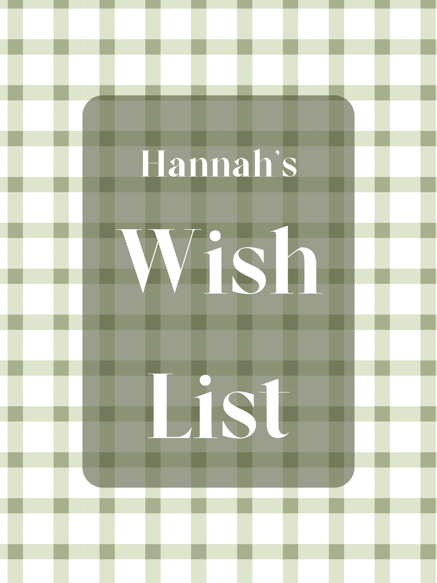 Hannah's Wish List