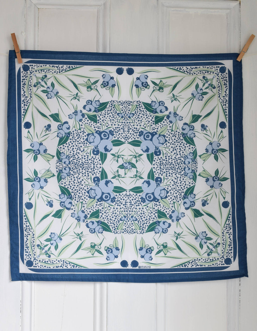 Wild Blueberry Bandana - 100% Cotton - Handkerchief