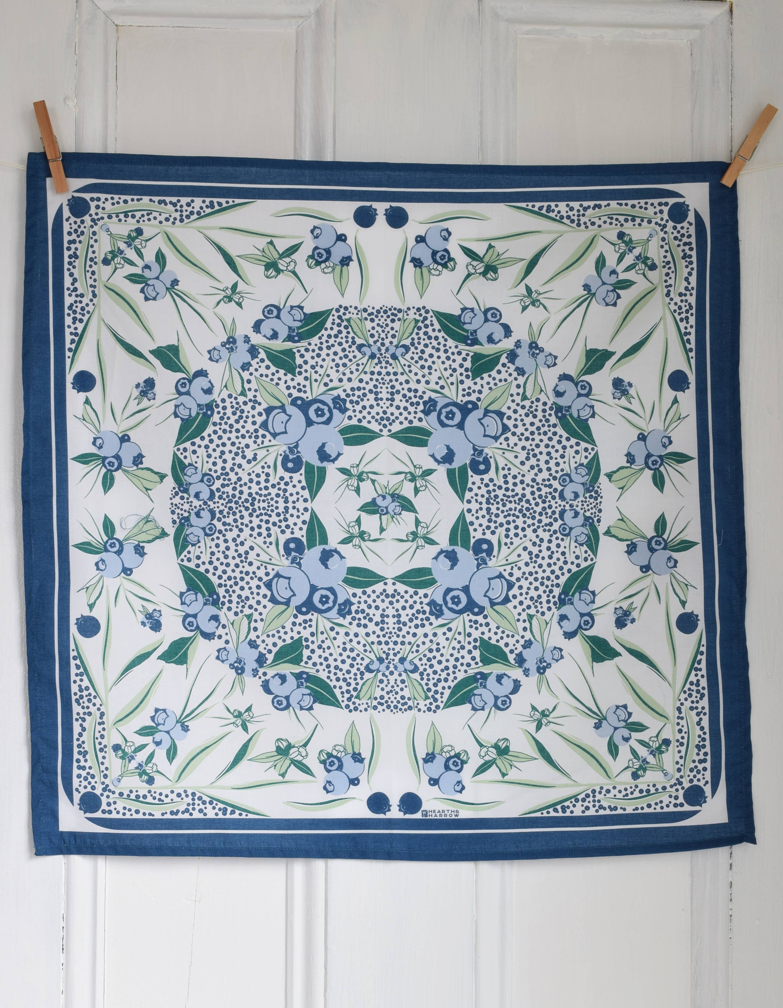 Wild Blueberry Bandana - 100% Cotton - Handkerchief