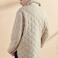 Quilted Button Down Jacket | Oatmeal