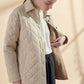Quilted Button Down Jacket | Oatmeal