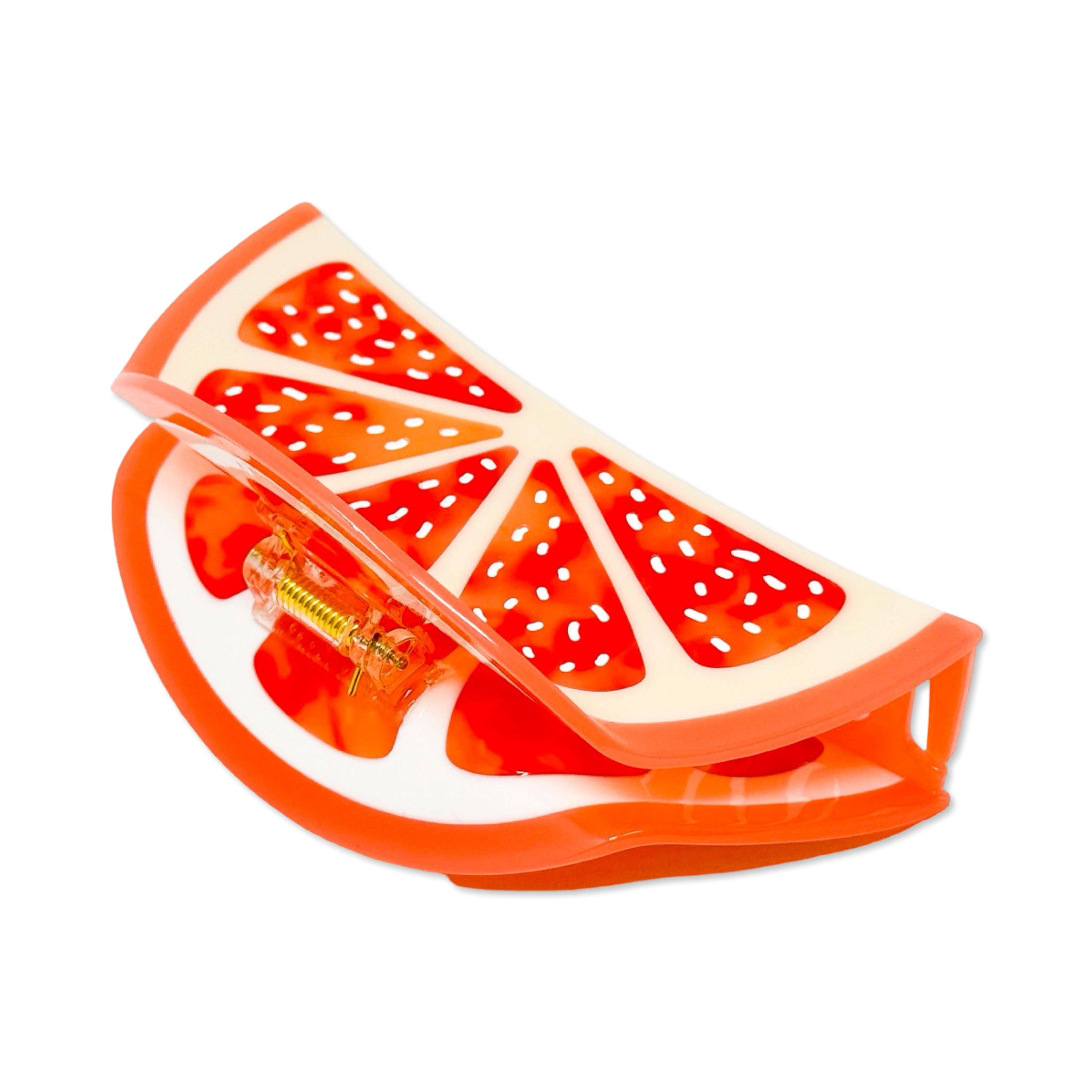 Grapefruit Slice Hair Claw Clip | XL