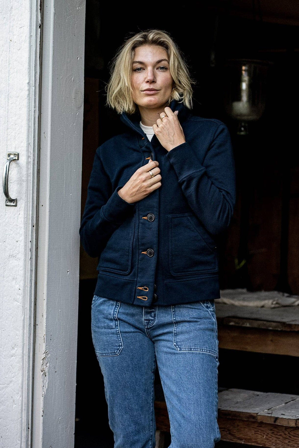 Bodega Cardigan | 100% Cotton | Navy