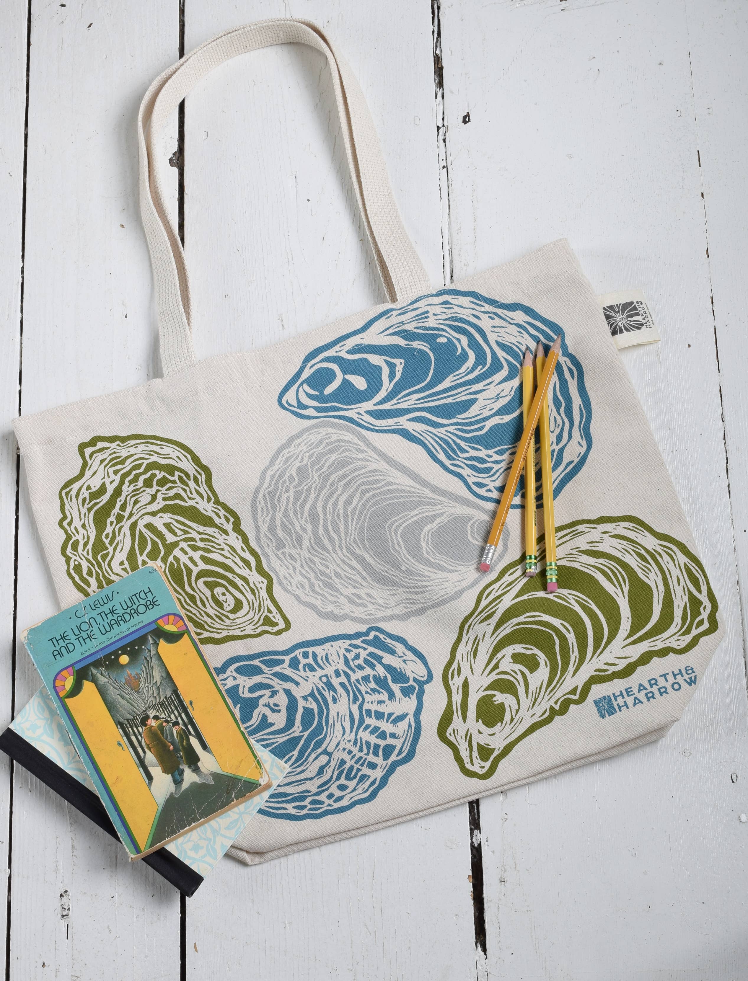 Oyster Tote Bag - 100% Cotton - Market and Beach Bag