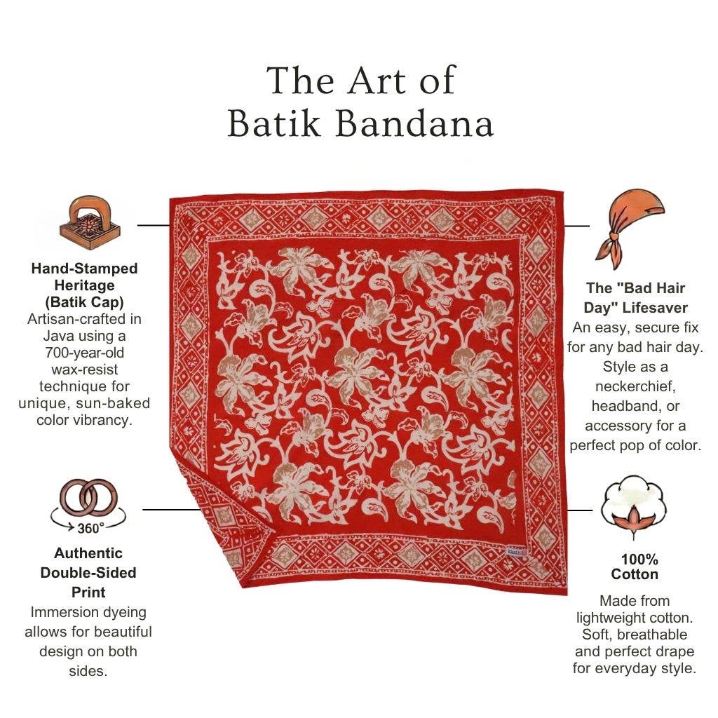 Batik Bandana | Fiery Flora
