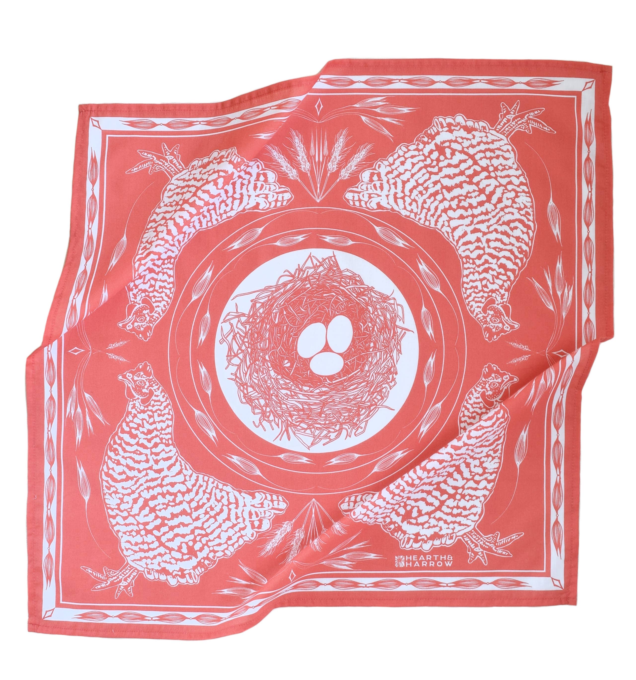 Chicken Bandana - 100% Cotton - Nautical Print - Hanky Ascot