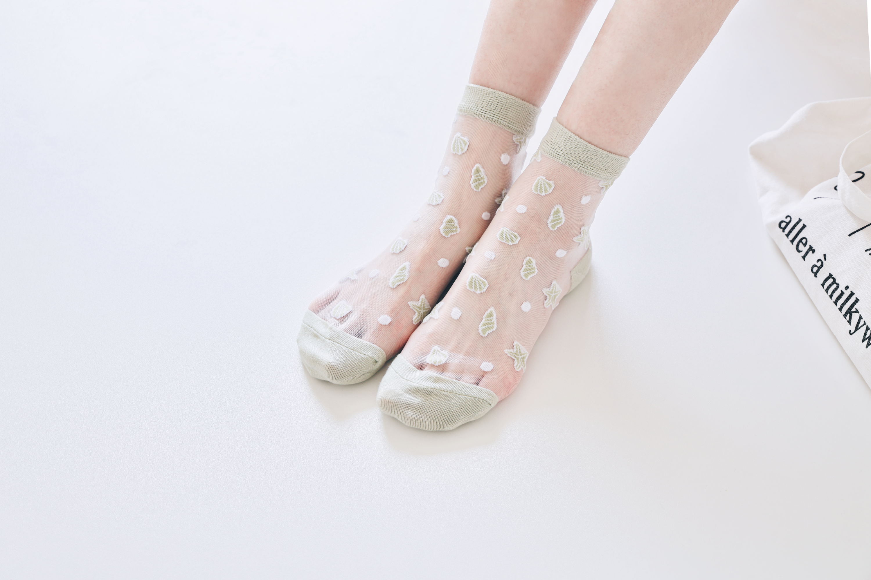 Women's Sheer Socks - Summer Breathable Starfish & Seashell