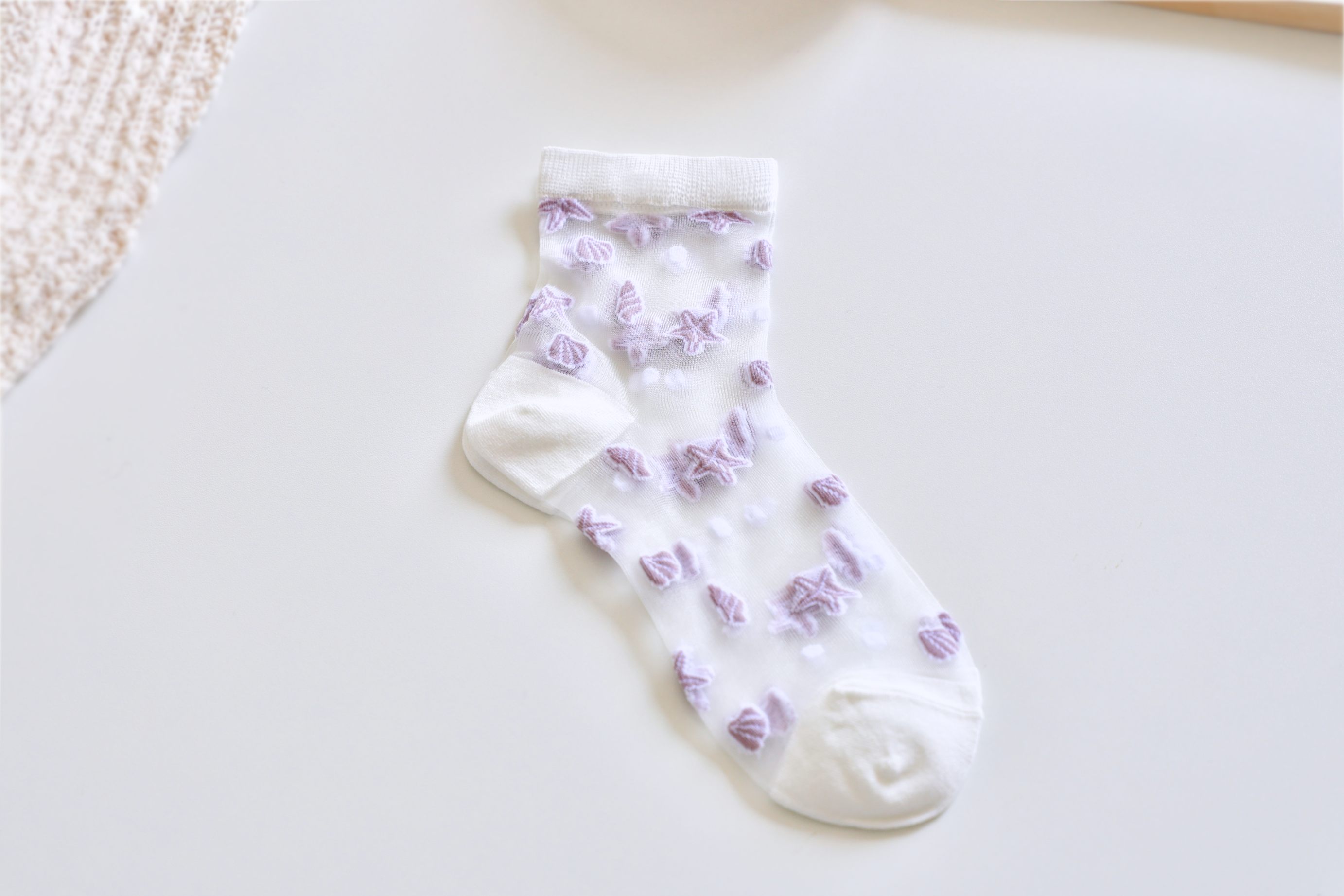 Women's Sheer Socks - Summer Breathable Starfish & Seashell