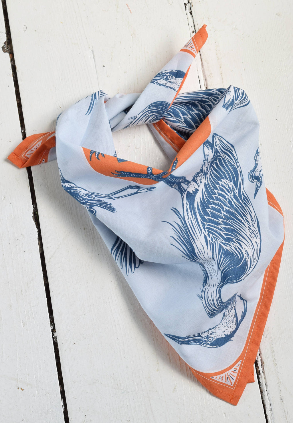 Blue Heron Bandana | Sea Bird Print