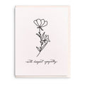 Deepest Sympathy - Letterpress Sympathy Greeting Card