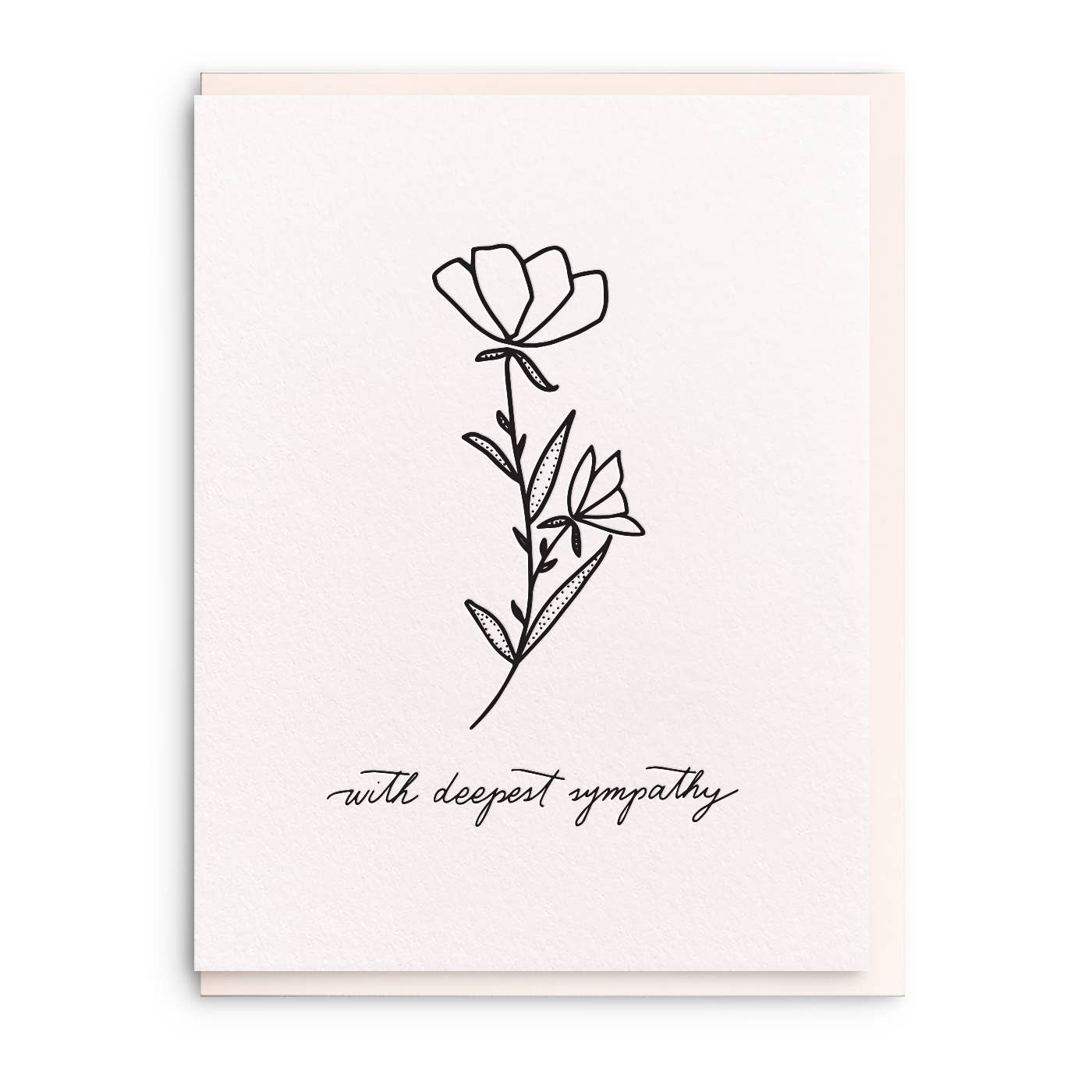 Deepest Sympathy - Letterpress Sympathy Greeting Card