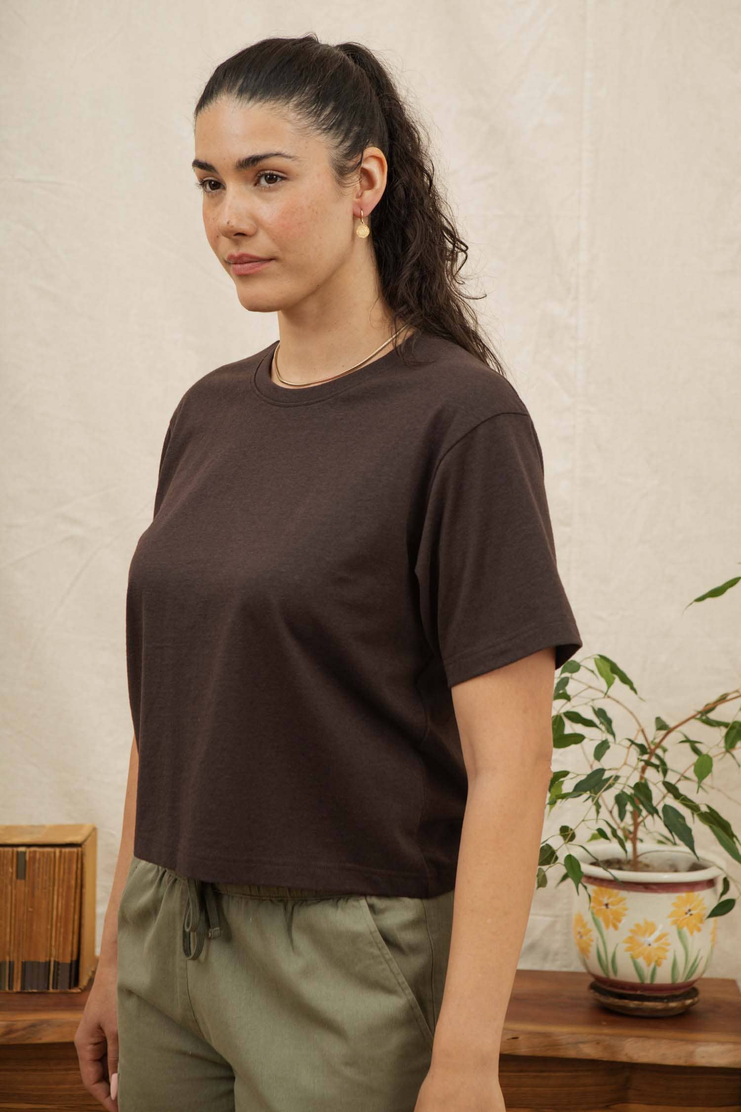 Recycled Boxy Tee | Truffle