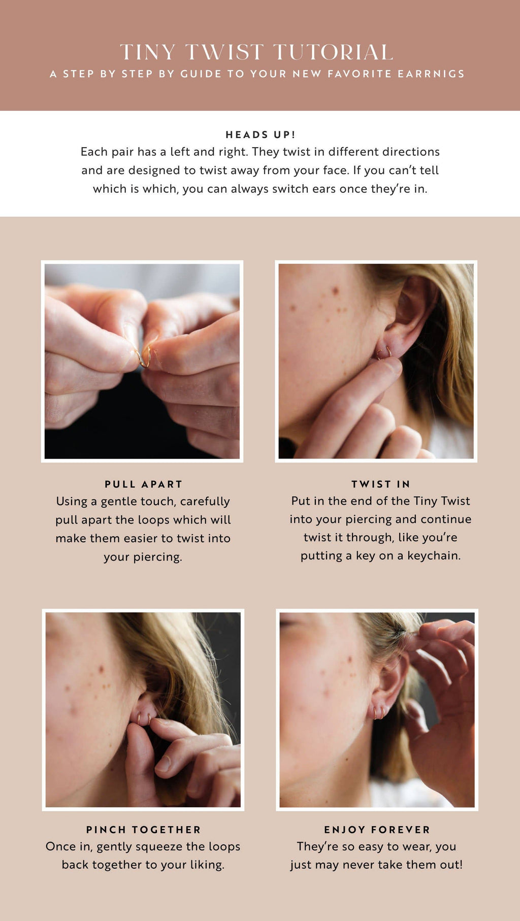 Tiny Twist Earrings | 14kt Gold Fill + Sterling Silver: Larger - 8MM / Classic