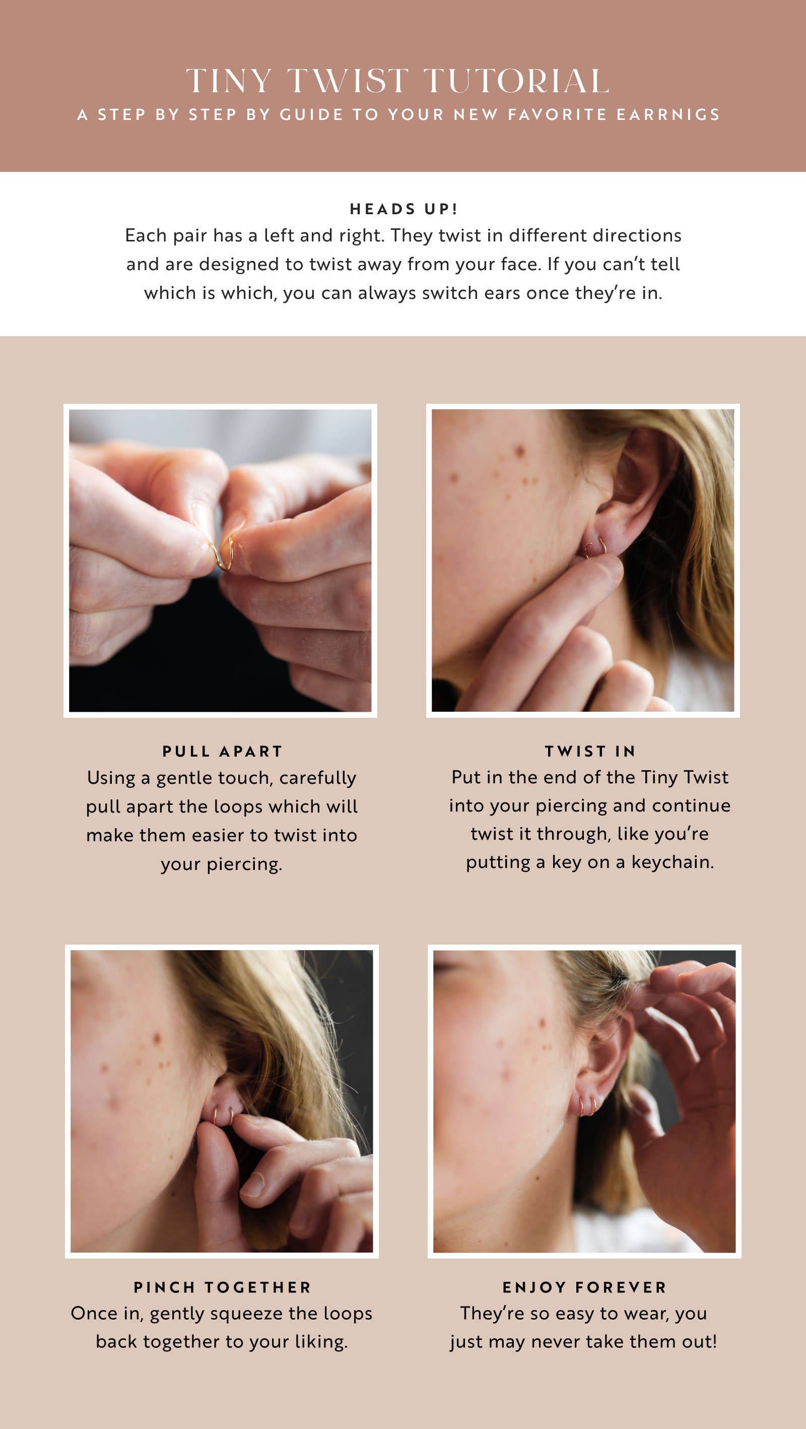Tiny Twist Earrings | 14kt Gold Fill + Sterling Silver: Larger - 8MM / Classic
