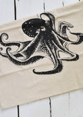 Octopus Tea Towel - Organic Cotton - Black - Eco Friendy