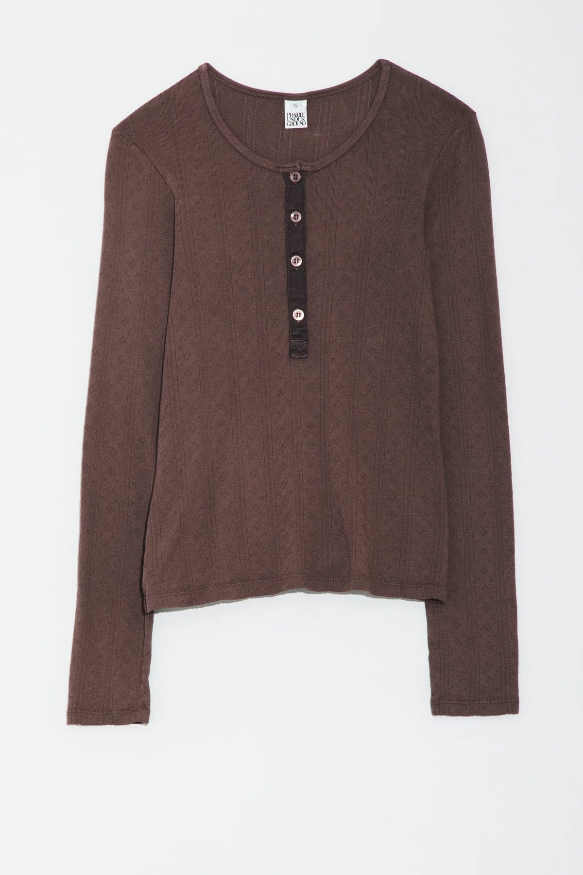 Pointelle Henley | Truffle