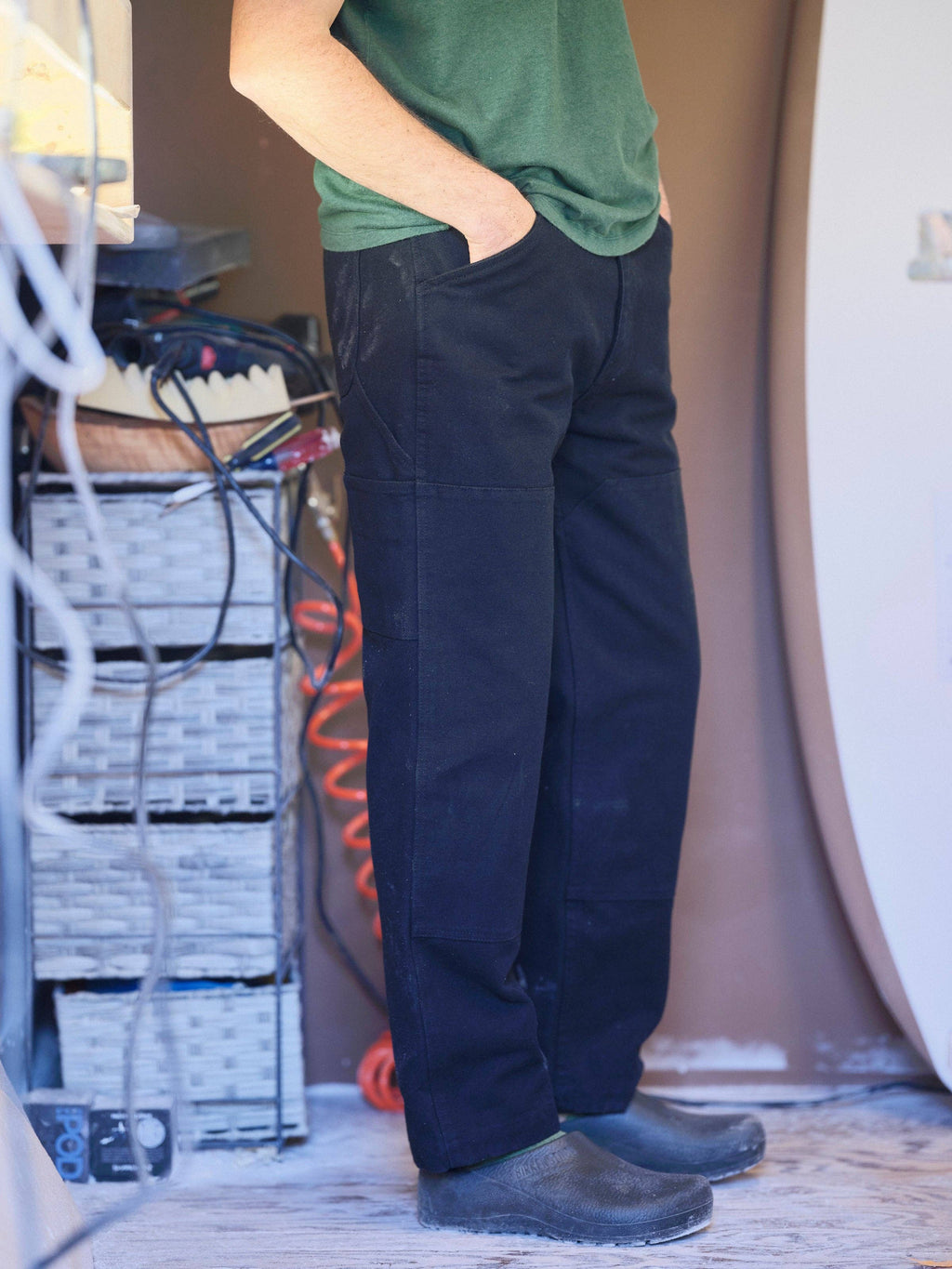 Canvas Work Pants: Black