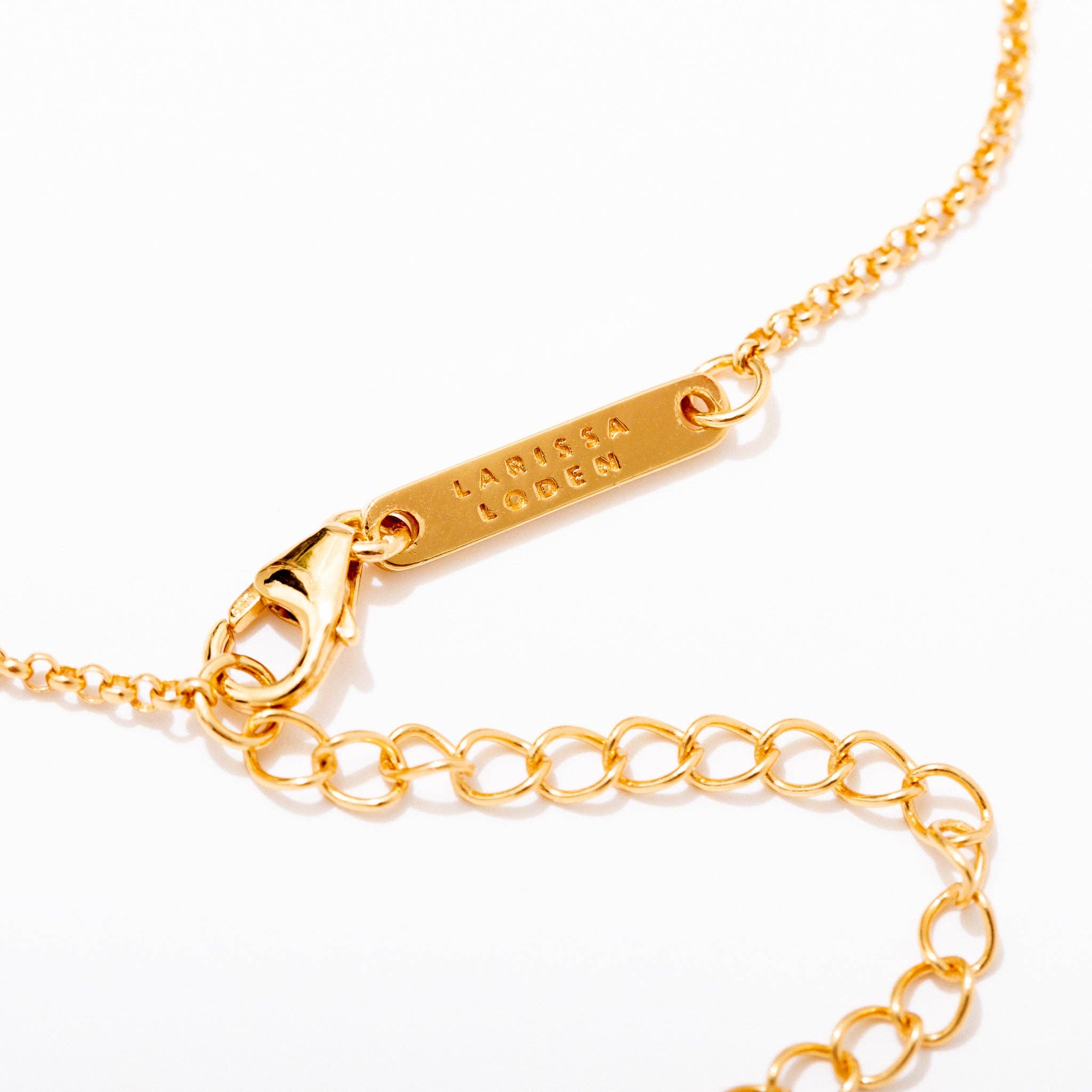 14K Gold Plate Alicia Lock Charm Necklace