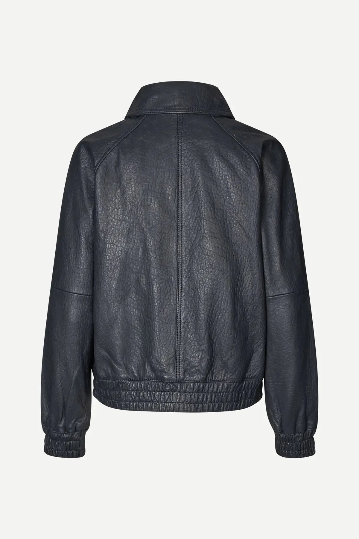 Sanula Leather Bomber | Asphalt