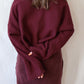 Cropped Crew Sweater | Aubergine