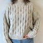 Wave Cable Sweater | Heather Grey