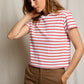 Everett Boxy Tee | Tomato Stripe