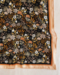 100% Silk Bandana Scarf -Midnight Garden Floral Western Wear