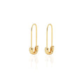 Safety Pin Hoop Earrings: 18K Gold Vermeil