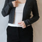Kelsey Sweater Rib Cardigan | Charcoal