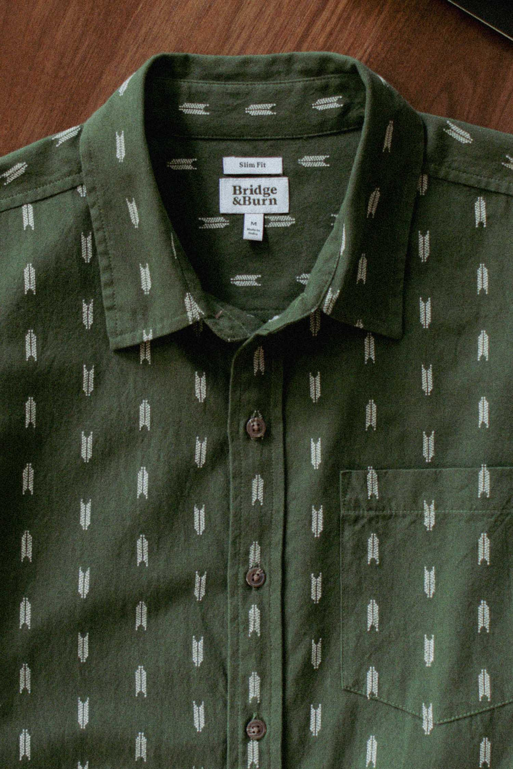 Harbor Slim Shirt / Thyme Arrows