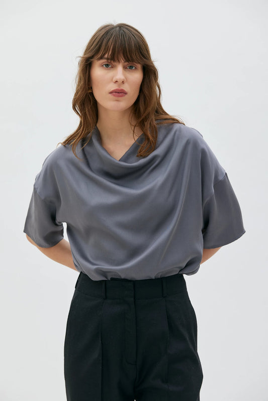 Amita Blouse | Slate Grey