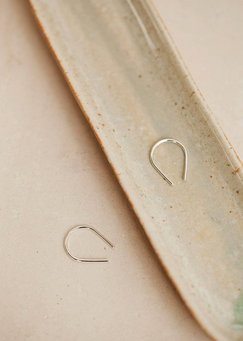 Tiny Horseshoe Earrings | 14kt Gold Fill