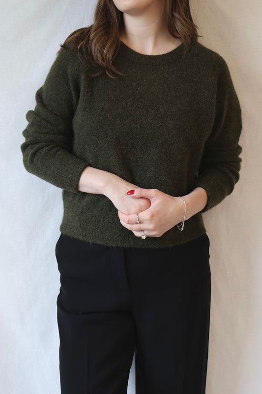 Nor Cropped Sweater | Deep Forest