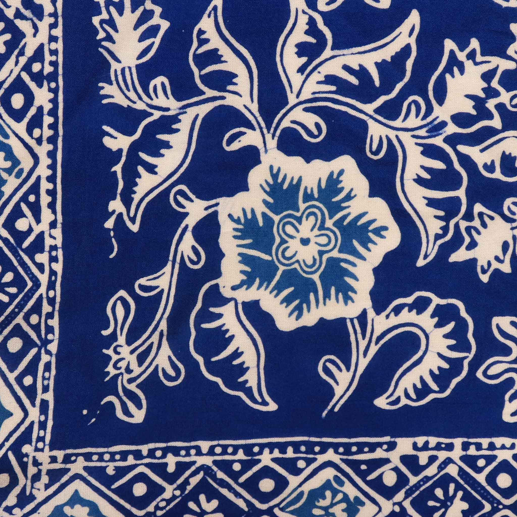 39" Batik Bandana | Blue Tendril