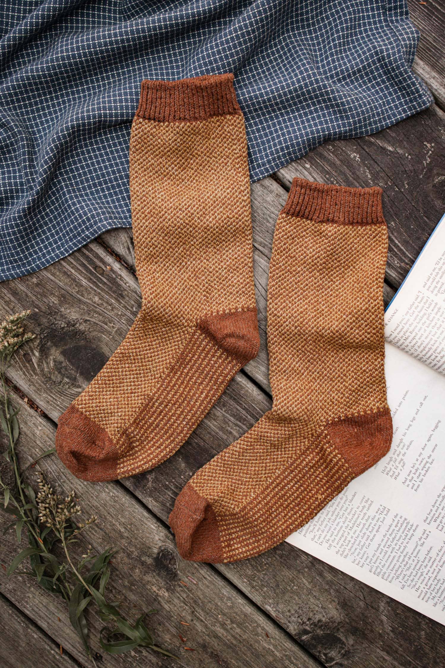 Helix Sock | Ochre