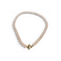 Round Rose Quartz Gemstone Beaded Necklace